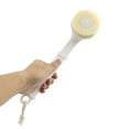 thumbnail image 7 of 12" Long Handle Bathroom Shower Bath Brush for Back, White, 7 of 7