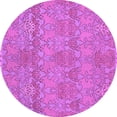 thumbnail image 1 of Ahgly Company Indoor Round Abstract Purple Modern Area Rugs, 7' Round, 1 of 4