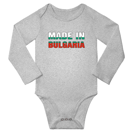 

Made In Bulgaria Baby Long Sleeve Clothing Bodysuits Clothes (Gray 24 Months)