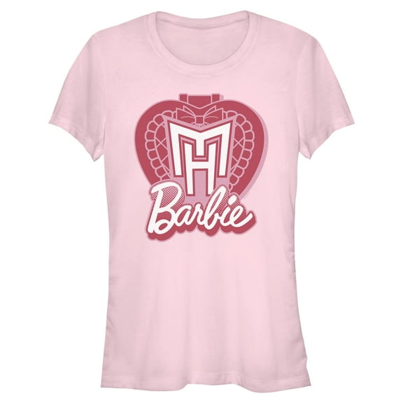 Juniors Mattel Barbie and Monster High Heart Symbol T Shirt