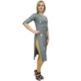 thumbnail image 1 of Bimba Women's Designer Gray Tunic Embroidered Kurta Kurti Ethnic Clothing-20, 1 of 5