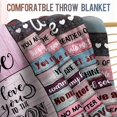 thumbnail image 3 of to My Wife Blanket Romantic I Love You Blessing Sweet Gifts for Birthday Anniversary Valentines Christmas Thanksgiving Warm Soft Cozy Fluffy Lightweight Throw Blankets 50"x60", 3 of 5