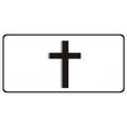 thumbnail image 1 of Cross On White Photo License Plate, 1 of 1