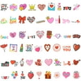 thumbnail image 2 of Wrapables Waterproof Vinyl Stickers for Water Bottles, Laptop, Phones, Skateboards, Decals for Teens, 100pcs, Valentine Hearts, 2 of 4