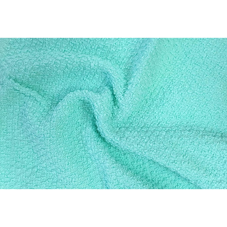 Decorrack 8 Pack Kitchen Dish Towels, 100% Cotton, 12 x 12 inch Dish Cloths, Teal Green (Pack of 8)