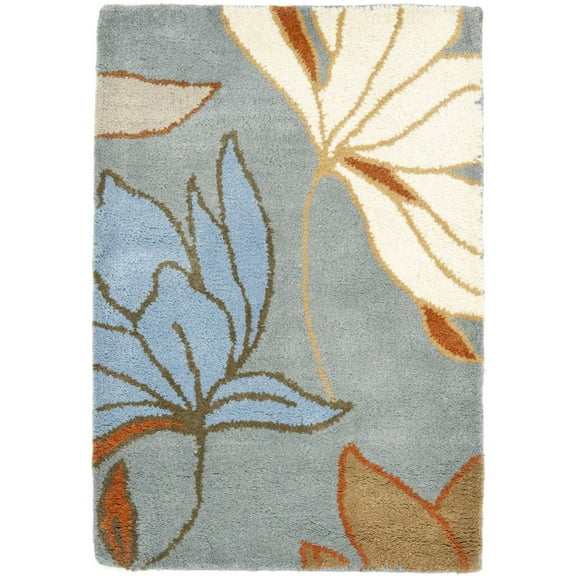SAFAVIEH Soho Keith Floral Wool Area Rug, Blue/Multi, 2' x 3'