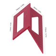 thumbnail image 3 of Medidor de ángulo en T de 45°/90°, regla recta, herramienta de medición de grados de inglete 3D para carpintería (rojo), 3 of 8