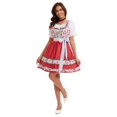 thumbnail image 1 of Vestido de sirvienta de Oktoberfest Vestido de cerveza estampado de manga corta Vestido de actuación escénica, 1 of 6