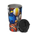 thumbnail image 2 of Fotbe sport ball Printed Insulated Travel Coffee Mug Spill Proof Leak Proof Stainless Steel Coffee Tumbler Reusable Coffee Cups with Lids Thermos, 2 of 8