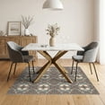 thumbnail image 3 of ODIKA Front Minimalist Door Symmetrical Motif Border Bedside Beige Non-Slip Chair-Friendly for Dining Room, Under Table, Home Office, 3 of 7