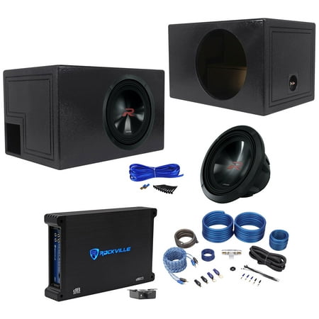 Alpine Type-R R2-W12D4 12" 750w RMS Subwoofer+Vented Box+Mono Amplifier+Amp Kit