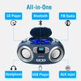 thumbnail image 2 of Caja de CD portátil MEGATEK CB-M25BT con Bluetooth Blue Jay, 2 of 9
