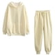 thumbnail image 1 of Puntoco Conjuntos de colores para mujer Ropa con capucha Ropa de salón Traje Conjunto deportivo tops + Pantalones Liquidación Puntoco Puntoco-665, 1 of 3