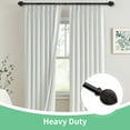 thumbnail image 6 of Curtain Rod 1inch Diameter Adjustable Window Curtain Rods with ball finials, 3piece brackets, hardware kits. Black 48-120 inches., 6 of 7