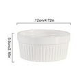 thumbnail image 2 of Ramekins 4 oz Oven Safe, Porcelain Creme Brulee Ramekins Pudding Custard Cups Ceramic Souffle Dishes Ramakan Ramiken Ramicans Baking Bowls Set of 4, 2 of 2