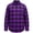 00&Purple107, variant on Tiijoy Girls Long Sleeve Button Up Shacket Casual Flannel Shirt Jacket, Black, Sizes 4-14