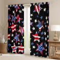 thumbnail image 2 of Manfei Vintage Usa Flag Stars Kitchen Curtains,Red White Navy Black Out Curtains Pack of 2 (42x63 Each), 2 of 7