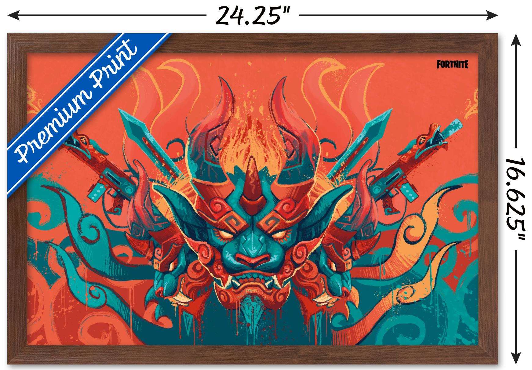 Fortnite - Kiptoe Wall Poster, 14.725" x 22.375", Framed