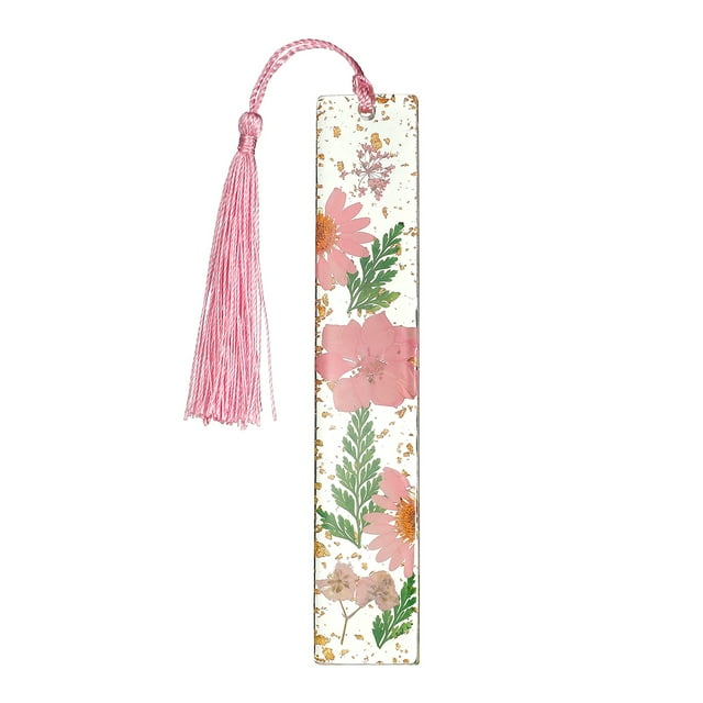 Marcadores de Flores Secas, Marcadores de Flores Rosas para Mujeres Lectores, 1 Pcs