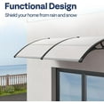 thumbnail image 5 of SPECSTAR Polycarbonate Window Door Awning Spliced Canopy Transparent with Black Bracket 40 Inch x 80 Inch, 5 of 9