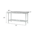 thumbnail image 2 of Excellante 30"x72"x 35", 430 stainless steel worktable, flat top with 4" backsplash, comes in set, 2 of 2