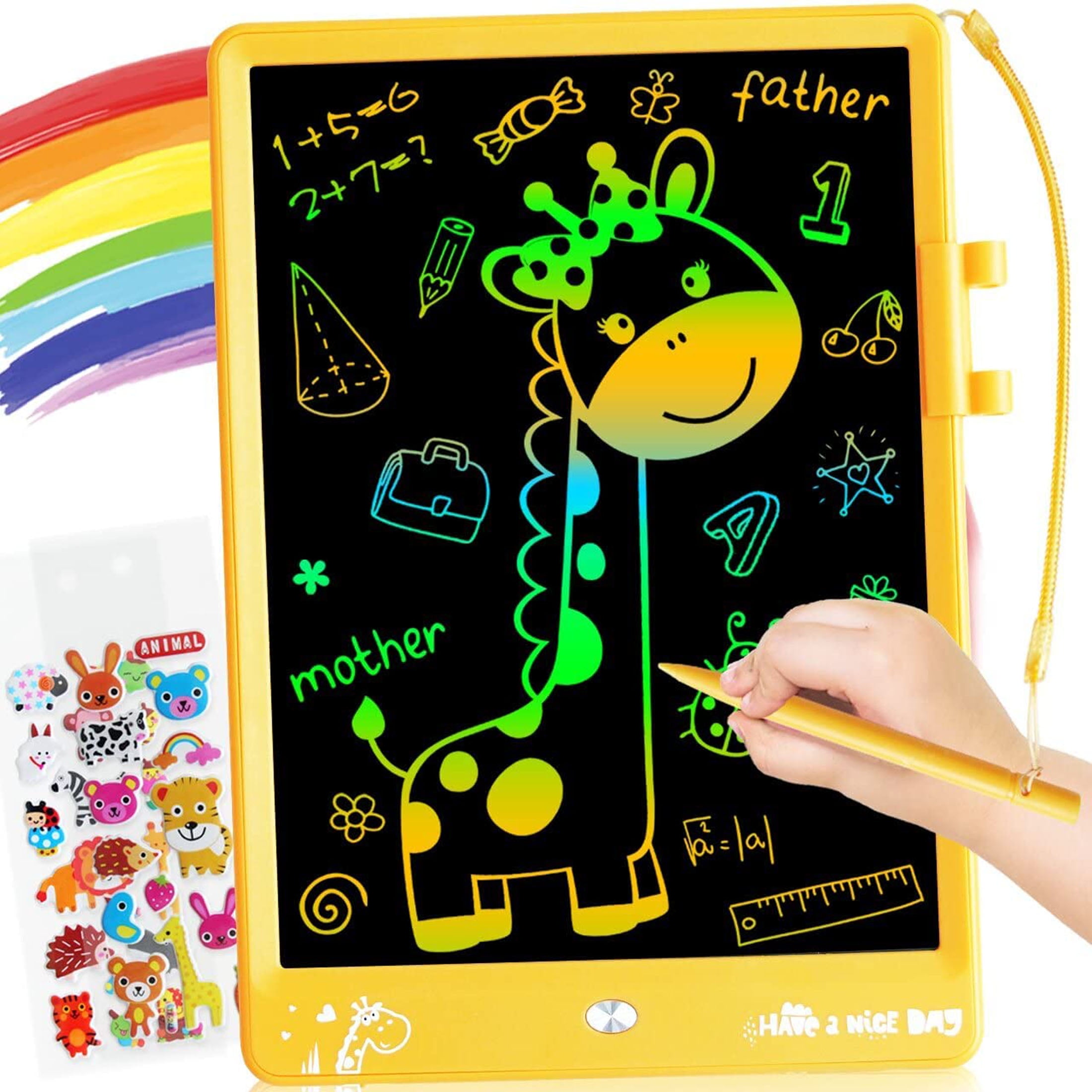  XEQIF LCD WritingTablet for Kids Drawing Pad 12inch, Magic  Doodle Board for 3-7 Years Old Boys Girls, Drawing Tablet with Sleeve,  Toddler Drawing Board Road Trip Essentials Educational Travel Toy 