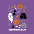 thumbnail image 2 of Girl's Star Wars Halloween Spookiest in Galaxy Collage  Graphic Tee Purple Berry Large, 2 of 4