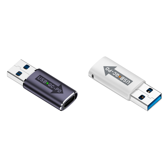 Adaptador QC 4.0 USB 3.1 A PD Tipo C 10 Gbps 5 V 3 (gris)