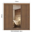 thumbnail image 3 of Ropero Closet Madesa Lyon 3 Puertas 1 Espejos, 3 of 5