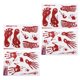 thumbnail image 2 of 2 Rolls Halloween Blood Handprint Glass Sticker Window Decoration Blood Footprint Window Sticker, 2 of 4
