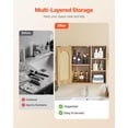 thumbnail image 3 of Bathroom Wall Cabinet, 5 Height Levels, 23" W x 23" H Medicine Cabinet Wall Mounted, Hanging Organizer with Shelves for Laundry Room Kitchen Restroom, 3 of 8