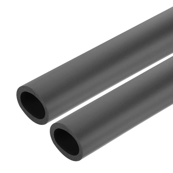Uxcell 2 Pcs 0.3 Meter Pipe Insulation Tube 1 1/8" ID 1 1/2" OD Foam Tubing for Handle Grip Support Gray