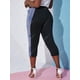 thumbnail image 4 of Malla lateral de mariposa apliques más tamaño capri leggings Rosegal Leggings de talla grande, 4 of 5