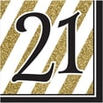 thumbnail image 2 of Creative Converting Black And Gold Milestone Napkins (Pack Of 16), 2 of 6
