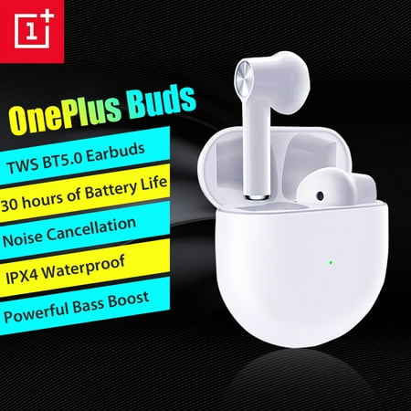 OnePlus Buds Wireless BT 5.0 Earphones IPX4 Waterproof 3Mic With Charging Base Environmental Noise Cancellation Compatible for OnePlus 8T 8 Pro Nord N10