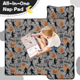thumbnail image 4 of Basketball and Star Gray Pattern Teens Toddler Nap Mat with Pillow, Sleeping Mat Bag for Preschool Daycare 50"x20", 4 of 6