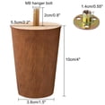 thumbnail image 3 of Uxcell Wood Furniture Legs 4Pcs, Hardwood Replacement Legs for Sofa DIY Walnut Color 3.94 inch, 3 of 7