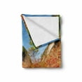 thumbnail image 2 of Nature Soft Flannel Fleece Throw Blanket, Idyllic Fall Landscape with a Creek Among the Forest in National Park Valley Art, Cozy Plush for Indoor and Outdoor Use, 70" x 90", Green Amber, by Ambesonne, 2 of 6