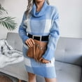 thumbnail image 4 of Women Fashion Casual Loose Lattice Patterns Sweater Knit Dress, 4 of 6