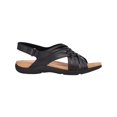 thumbnail image 2 of Easy Spirit Womens Mar Leather Slingback Flat Sandals, 2 of 3