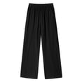 thumbnail image 4 of USNSM (M-5XL) Big and Tall Mens Casual Sweatpants Drawstring Elastic Waist Workout Pants Straight Leg Outdoor Sports Trousers with Pockets Black XXXXL, 4 of 8