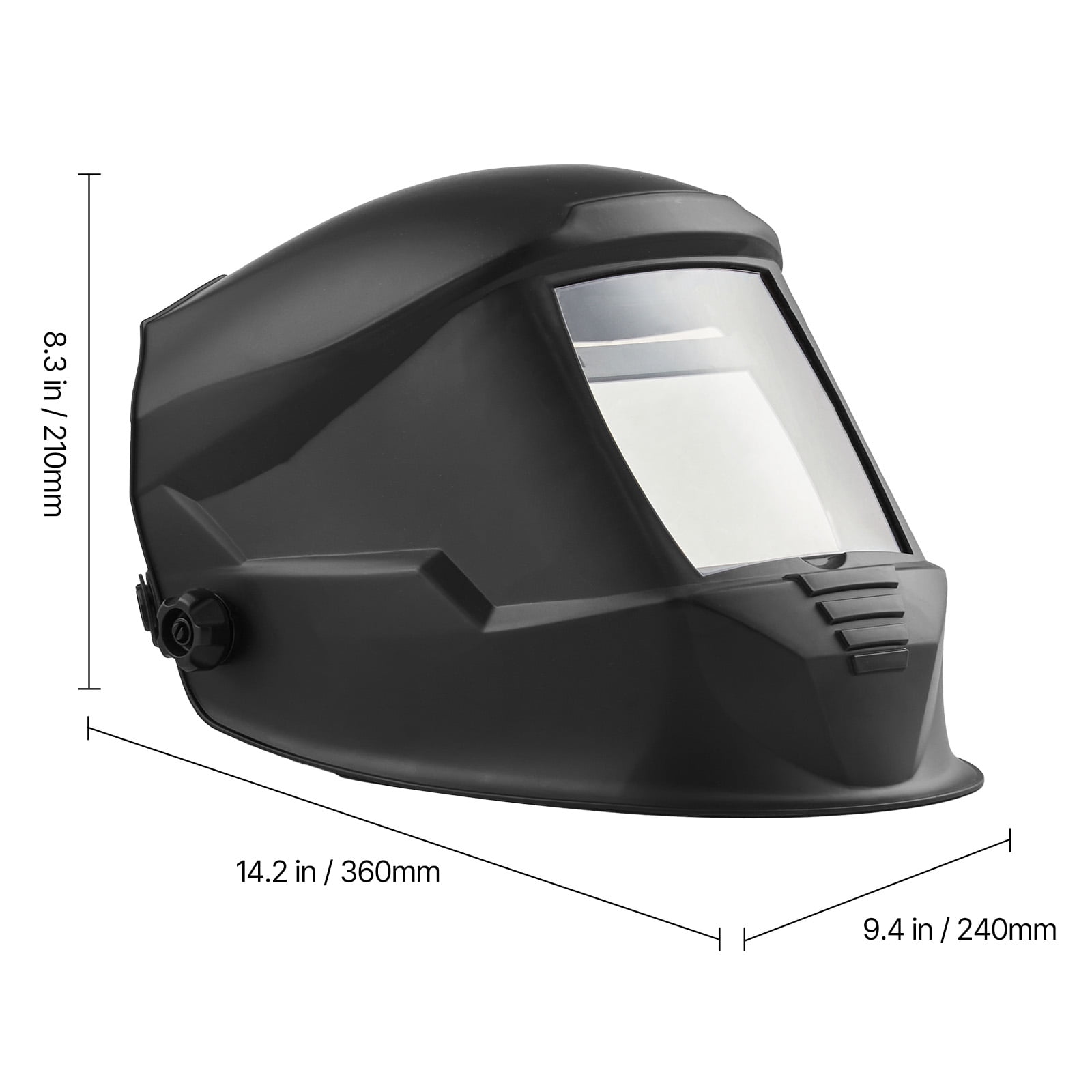 VEVOR Welding Helmet Auto Darkening, 3.94" x 3.15" True Color Welding Hood, Solar-Powered Welder Mask 4 Arc Sensors,Wide Shade 4/5-9/9-13 for TIG MIG Weld Cutting Grinding Application - METIS Series