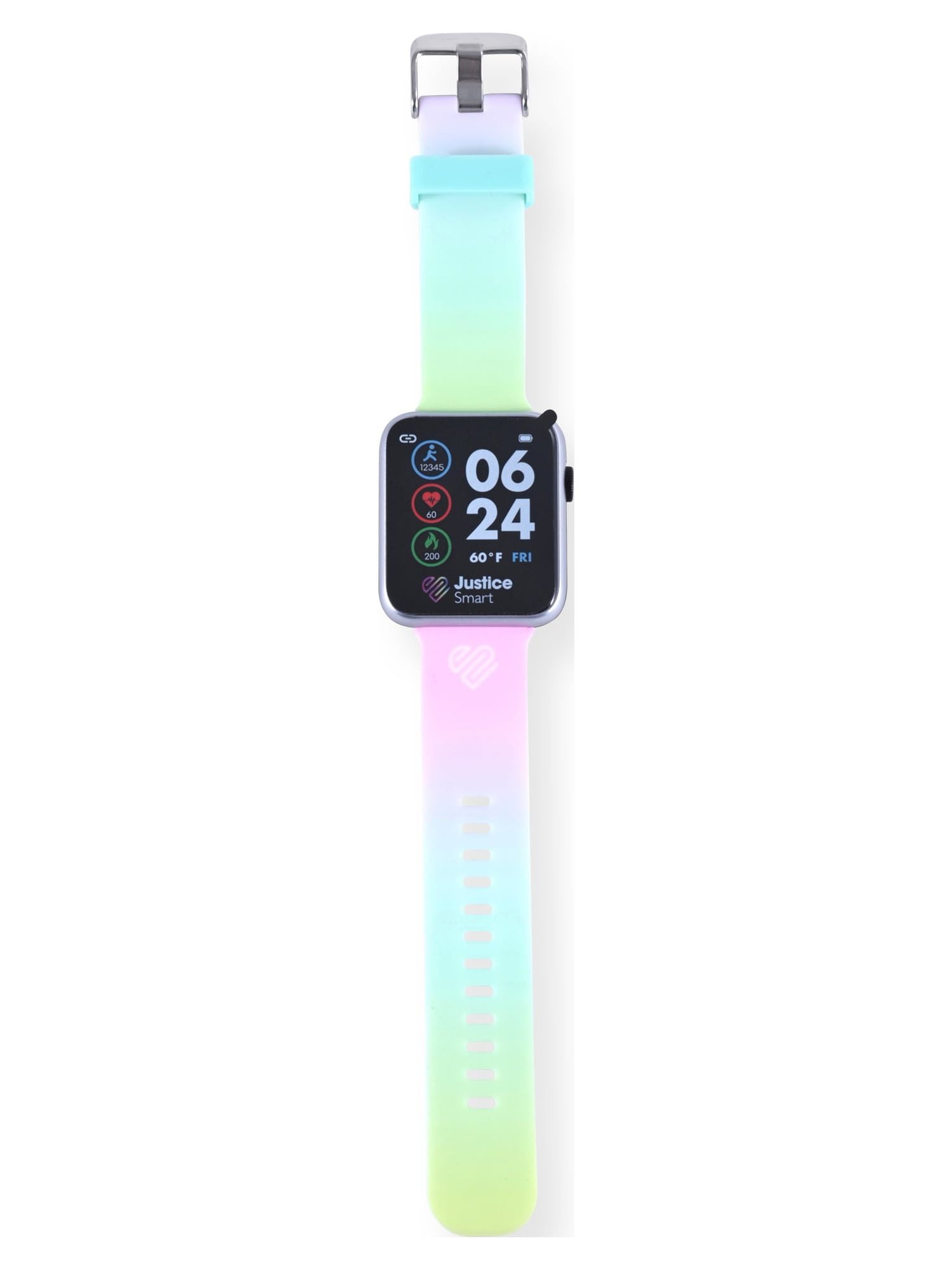 Justice Unisex Tween Smart Watch with Silicone Strap with