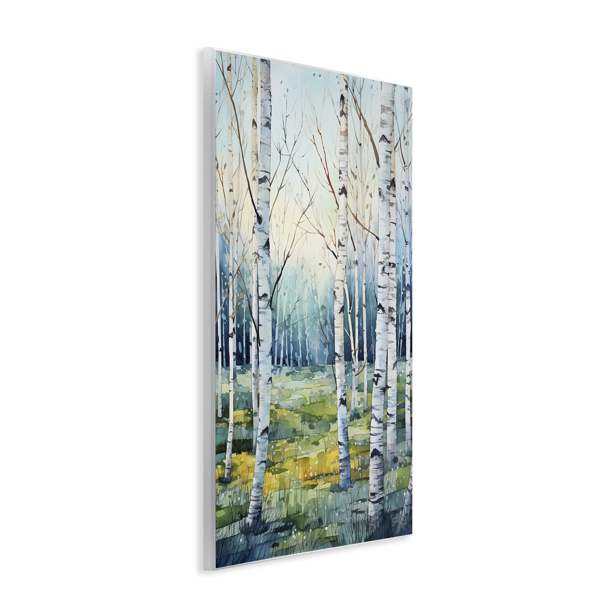 Stupell Industries Summer Birch Forest Landscape Painting Unframed Art Print Wall Art, 10 x 15
