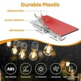 thumbnail image 4 of Outdoor String Light Hooks with Adhesive Tape - Damage Free, Tool Free, Hole Free, Waterproof, UV Resistant, Perfect for Christmas and Yard Decoration（10 Pack）, 4 of 8