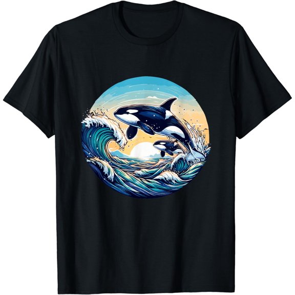 Sam Soft Orca Whale Squad Family Sea Animal Wildlife Boys & Girls T-Shirt