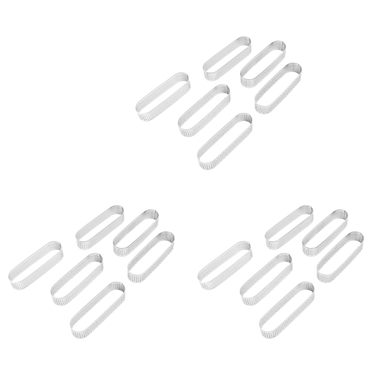 FutureHight Lot De 12 Moules à Tarte Ovales En Inox – Anneaux à Gâteau Mousse Quiche Fruits, Parfait Pour Desserts Français Élégants