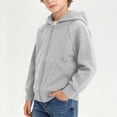 thumbnail image 7 of SDNall Boys Solid Color Hooded Full-Zip Coat, Relaxed Fit Wind Blocking Everyday Outerwear, Autumn Weekend Camping Travel School Casual Coats for Boys 1-12 Years, 7 of 7