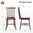 thumbnail image 7 of Homall Wood Windsor Dining Chair Set of 4,Farmhouse Spindle Back Chair for Kitchen & Dining Room, Brown, 7 of 7