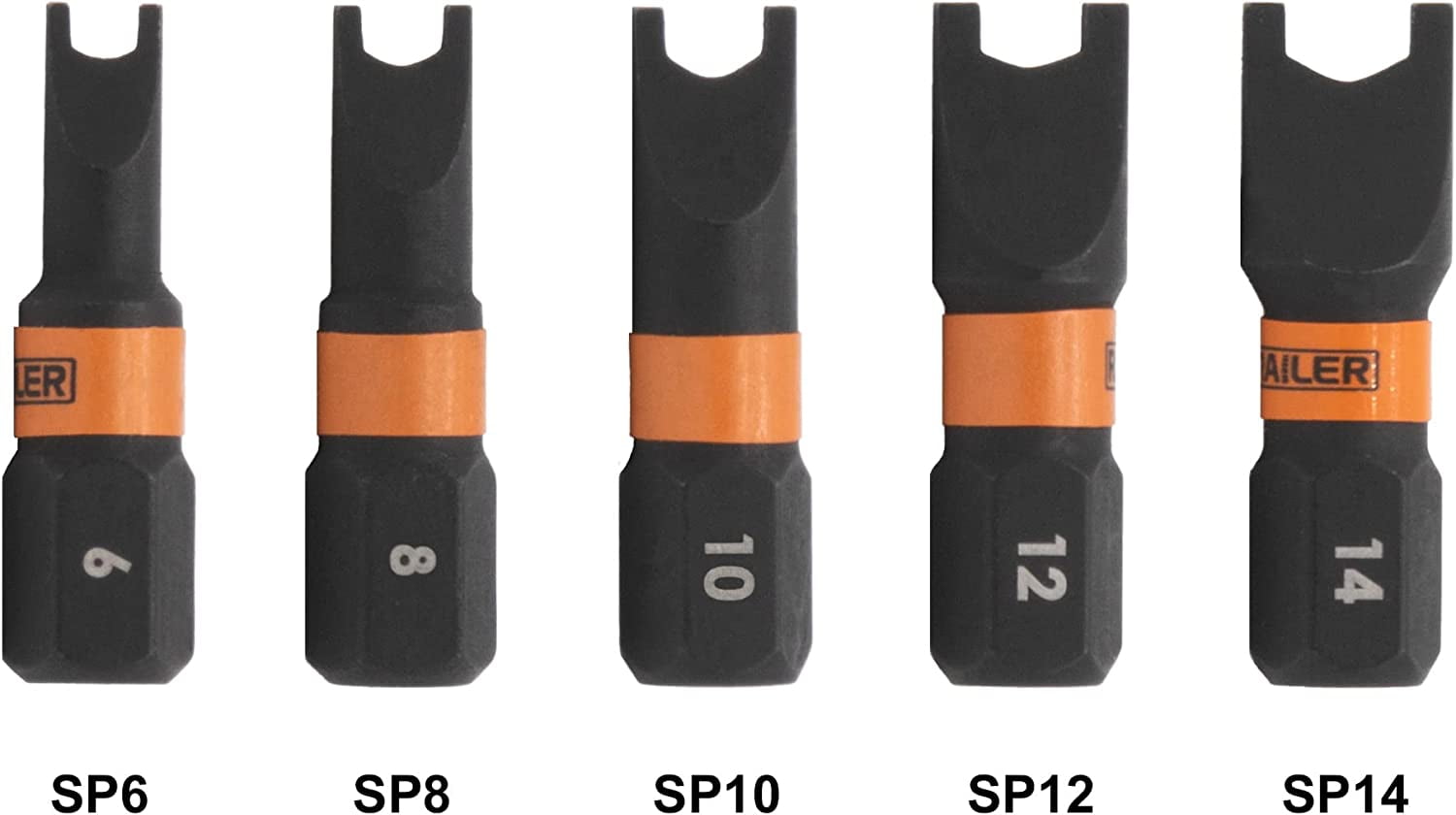 MKEUDQ-Spanner Screwdriver Bit Set - 5PC S2 Steel 1" Spanner Snake Eyes Impact Driver Bit Set With A Tool Storage Bit Holder & Carabiner
